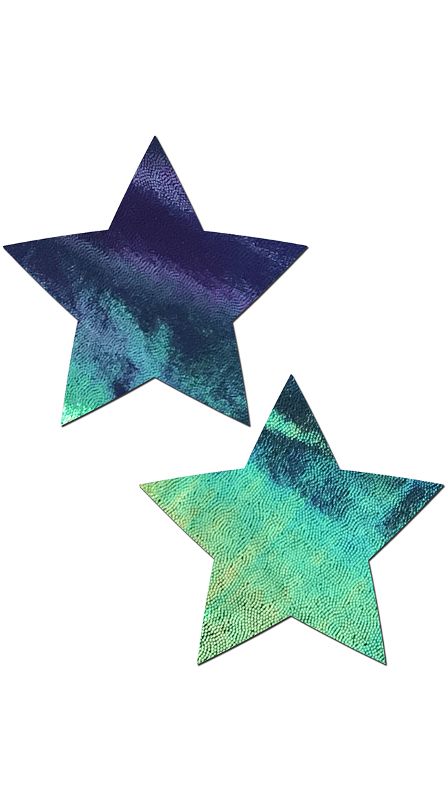 Liquid Black Opal Star Pasties by Pastease - sexy lingerie