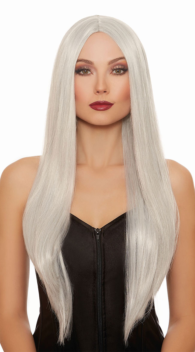 Long Grey and White Wig by Dreamgirl