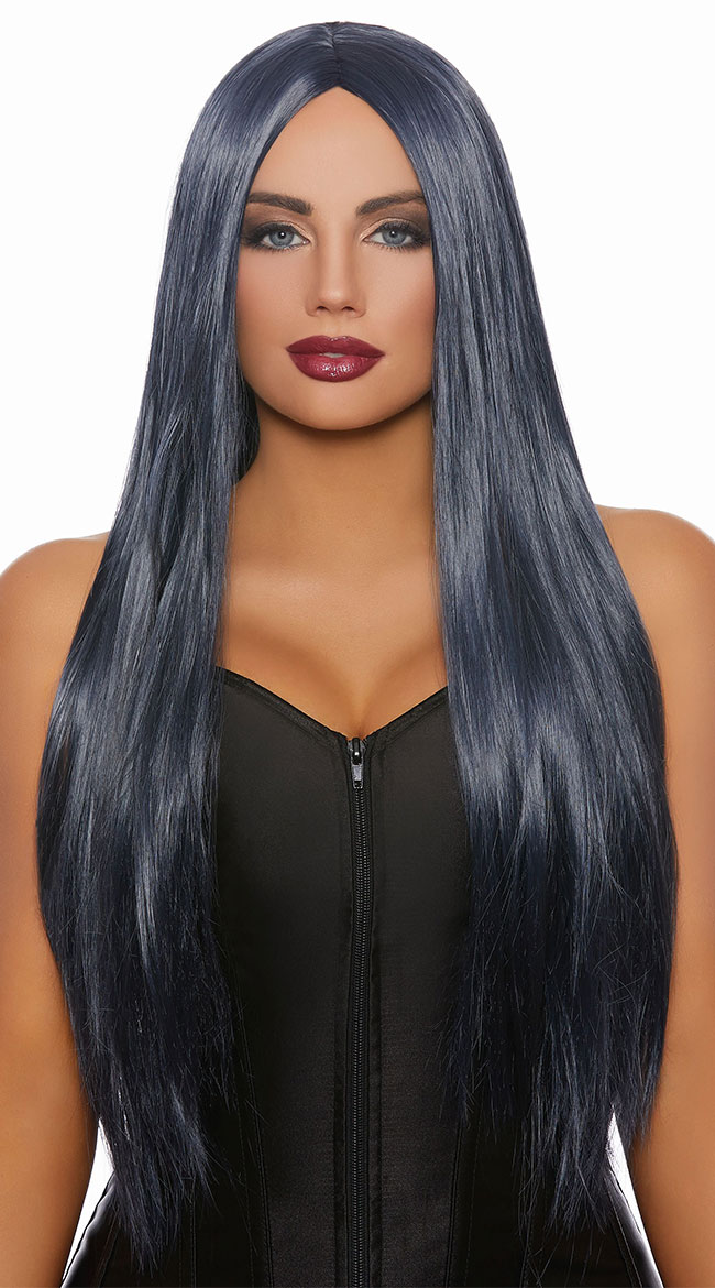 Long Midnight Blue Wig by Dreamgirl - sexy lingerie