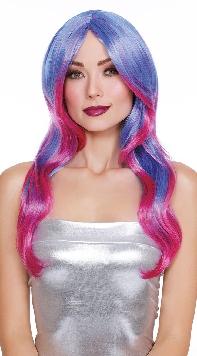 Long Neon Ombre Wig by Dreamgirl - sexy lingerie