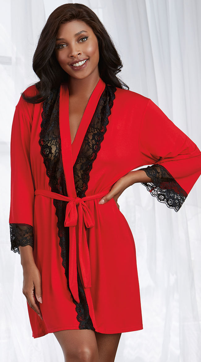 Lust For Me Jersey Robe by Dreamgirl