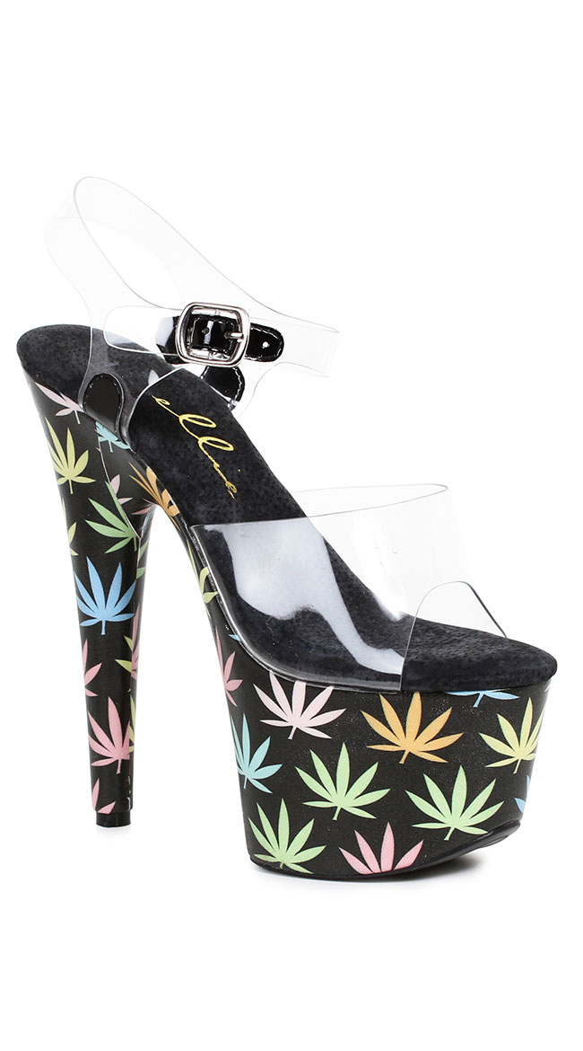 Marijuana Stiletto Sandal by Ellie Shoes