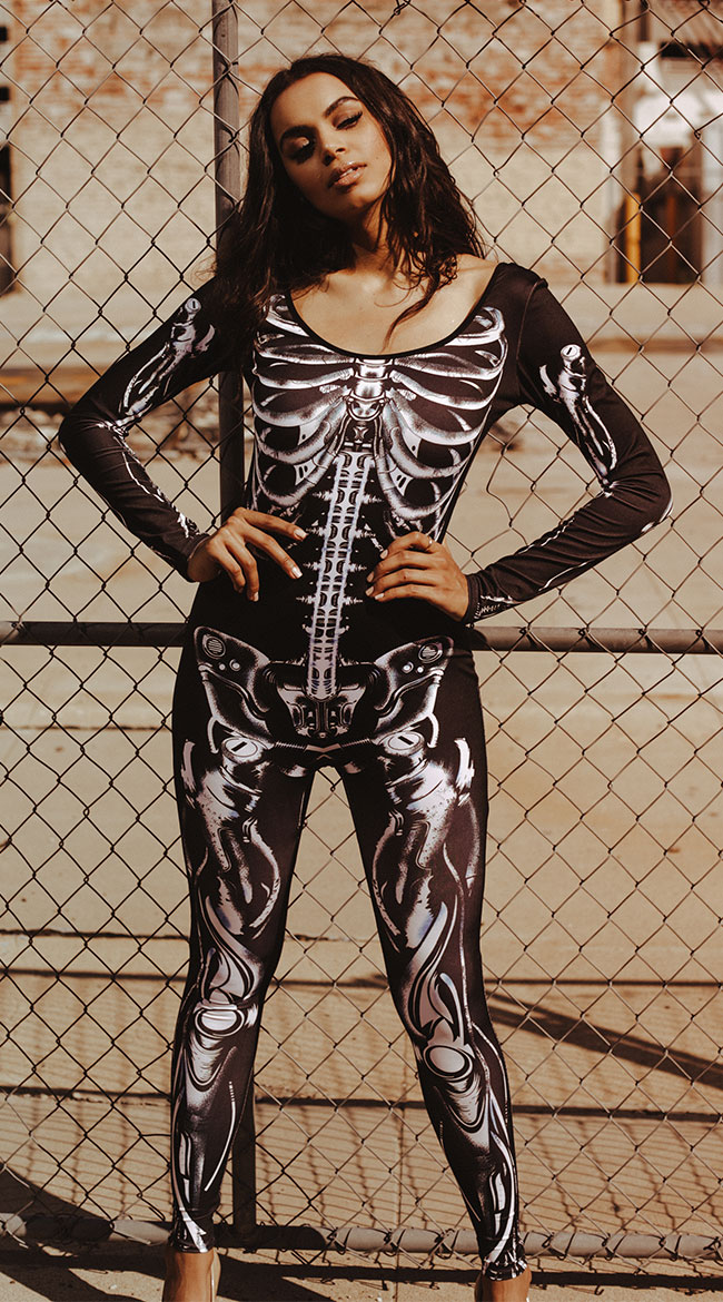 Mechanical Skeleton Catsuit by Music Legs