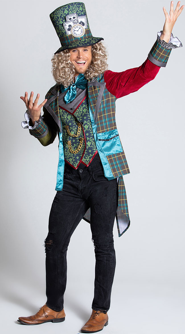 Men's Deluxe Mad Hatter Costume by Leg Avenue