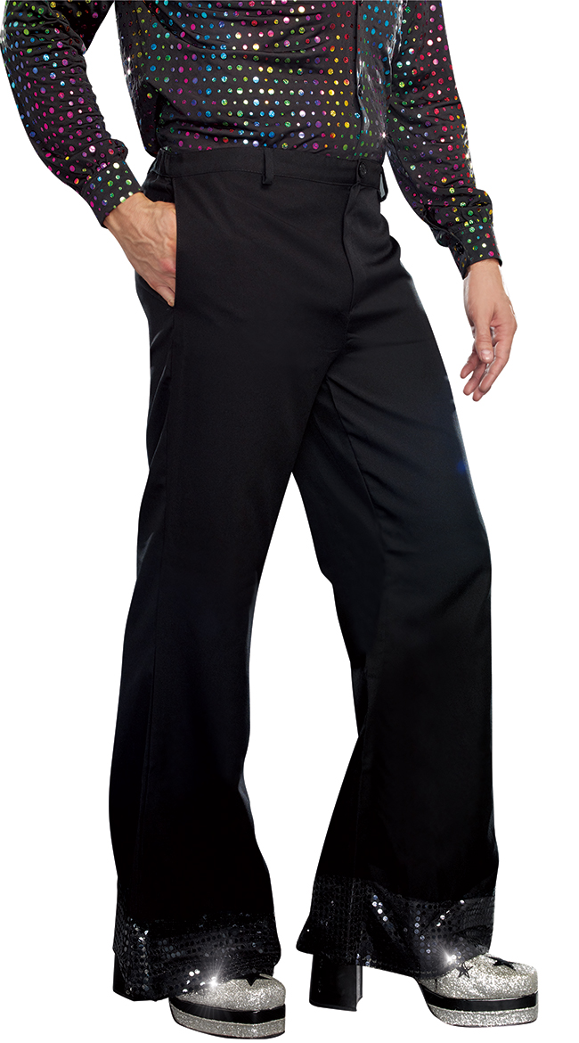 Men's Disco Pants with Sparkling Cuffs by Dreamgirl
