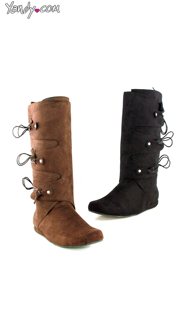 Men's Faux Suede Knee-High Boots by Ellie Shoes