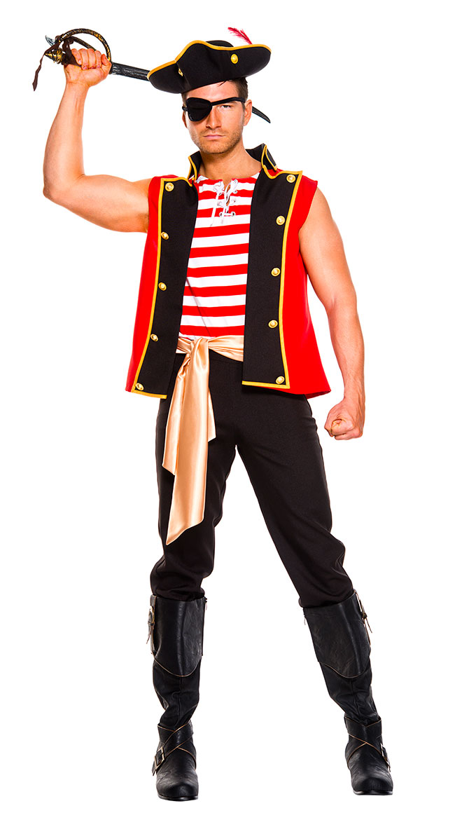 Men's Plunderous Pirate Costume by Music Legs