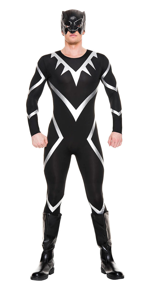 Men's Protective Panther Costume by Music Legs