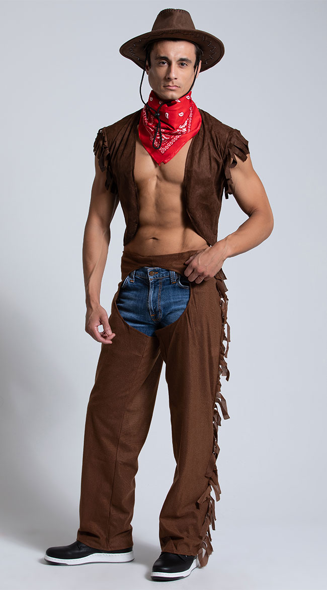 Men's Saddle and Straddle Cowboy Costume by Fever