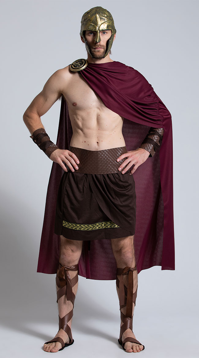 Mens Spartan Warrior Costume by California Costumes, Brown, Size M / Sparta...