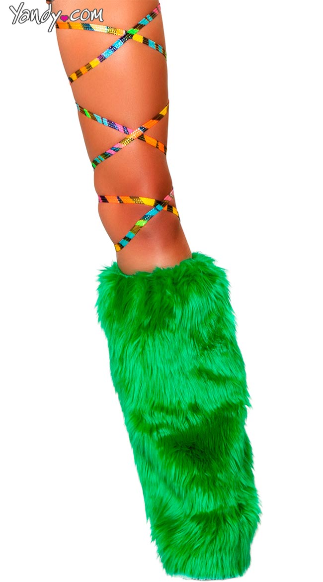 Metallic Rainbow Zebra Thigh Wraps by Roma / Dancewear Thigh Wraps