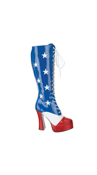 Miss American Rockstar Platform Boot by Pleaser