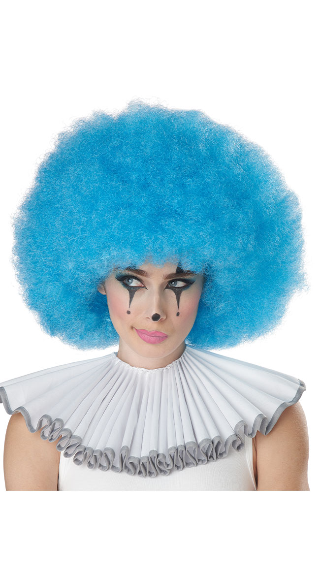 Neon Blue Jumbo Afro Wig by California Costumes - sexy lingerie