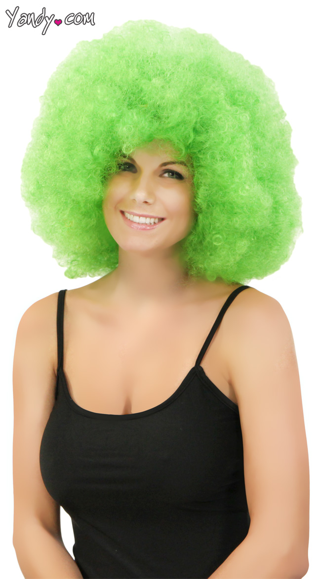 Neon Green Jumbo Clown Wig by West Bay / Green Clown Wig