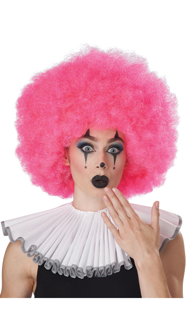 Neon Pink Jumbo Afro Wig by California Costumes - sexy lingerie