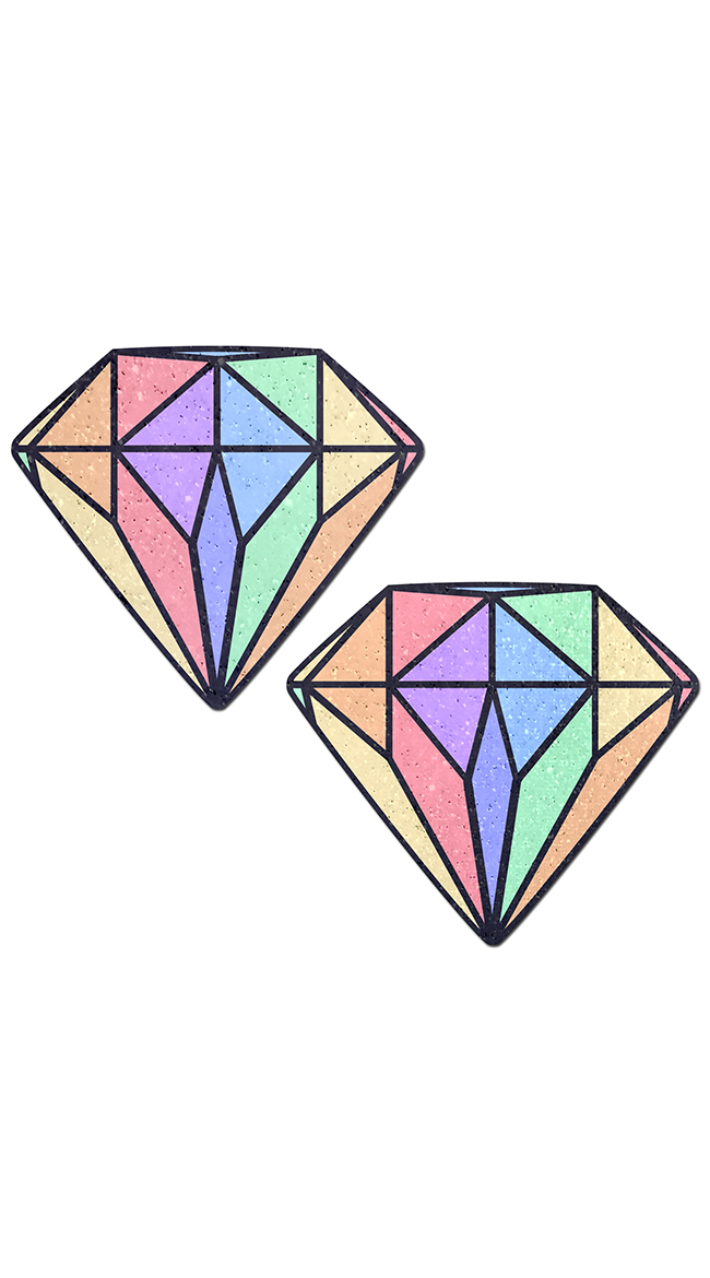 Pastel Rainbow Diamond Pasties by Pastease - sexy lingerie