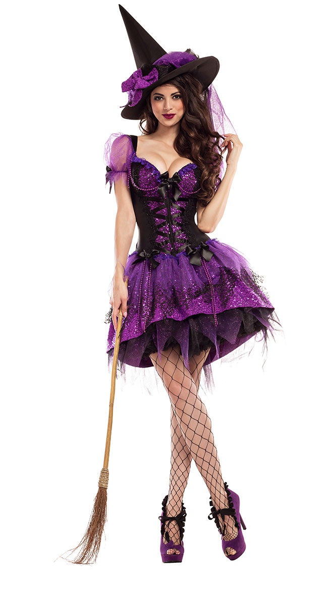 Perfect Purple Witch Costume by Party King