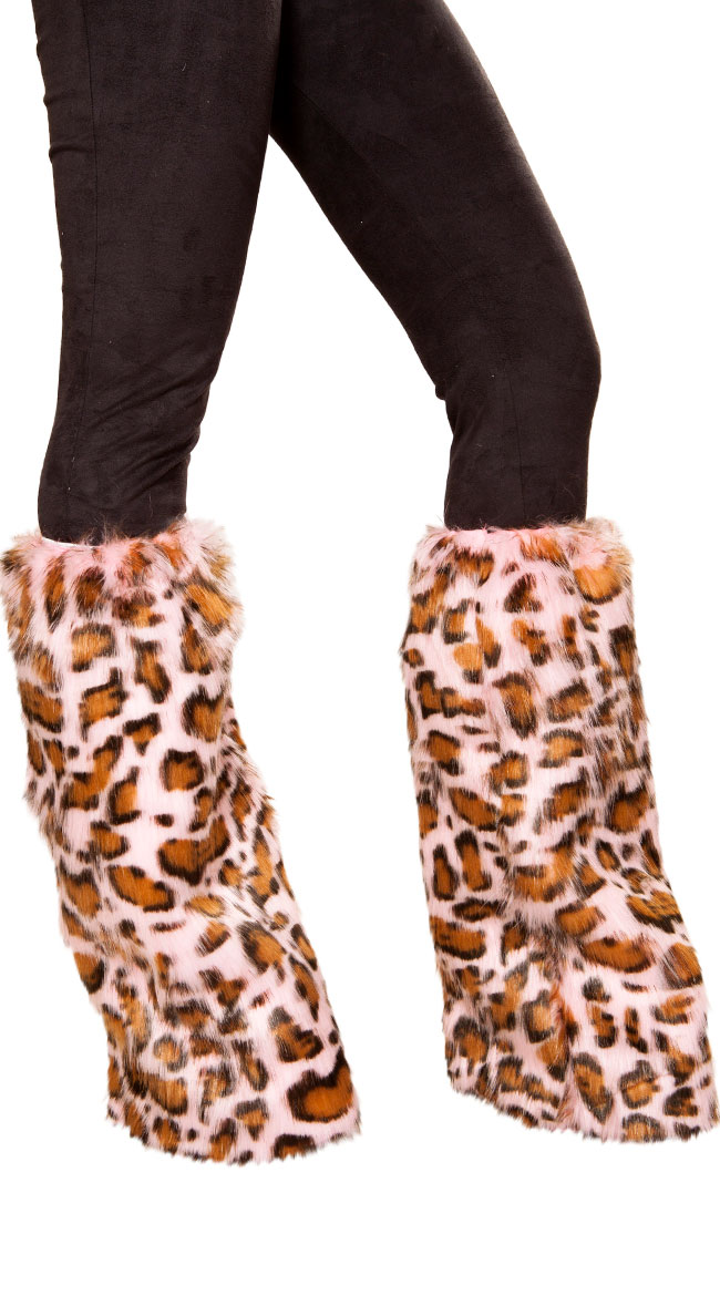 Pink Leopard Leg Warmers by Roma
