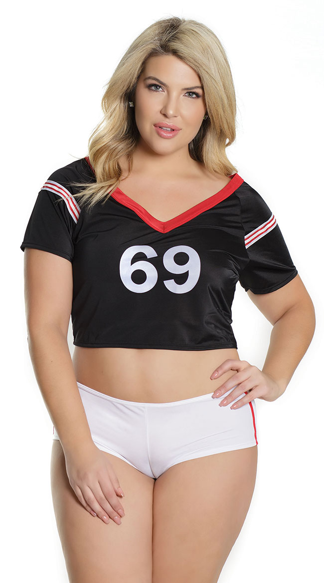 Plus Size 69 Jersey & Booty Short Set by Coquette