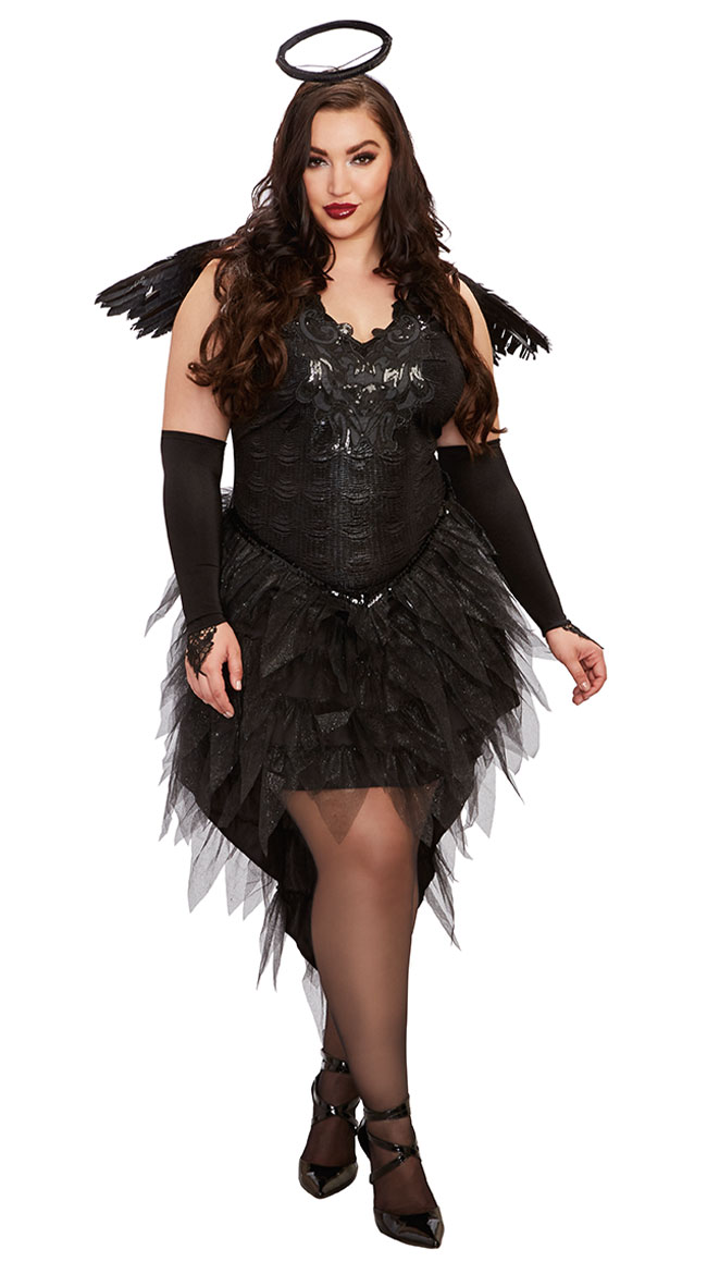 Plus Size Angel of Darkness Costume by Dreamgirl
