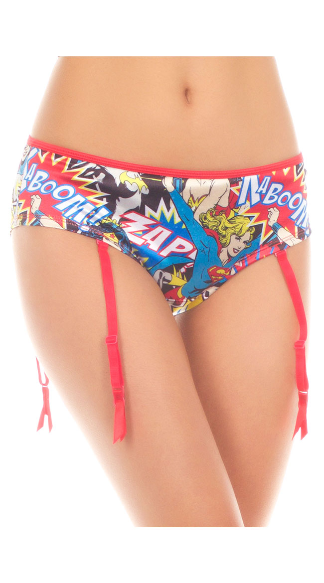 Plus Size Bam/Crash Hero Garter Panty by XGEN Products