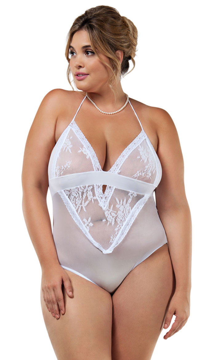 Plus Size Captivating Bridal Teddy by Starline