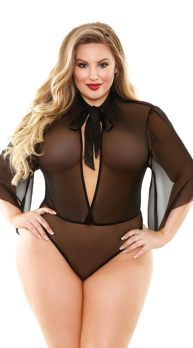 Plus Size Celine Bad To The Bow Bodysuit by Fantasy