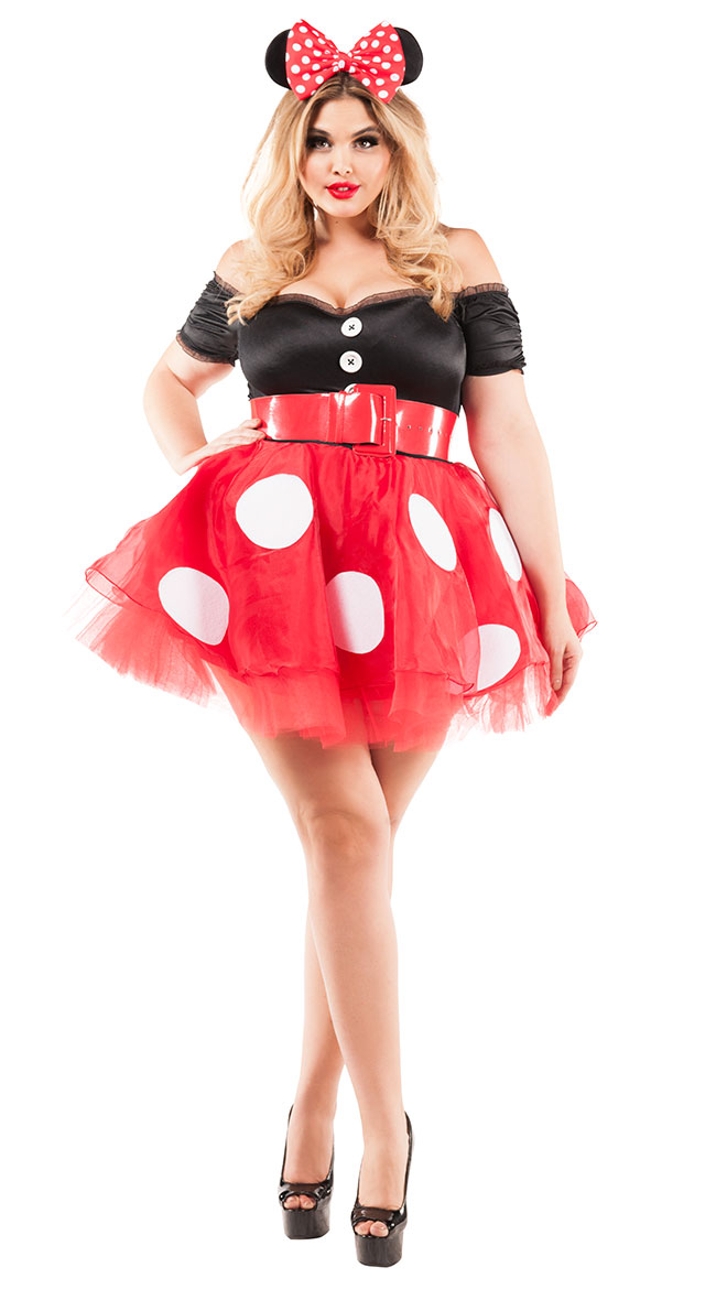 Plus Size Coquette Mouse Costume by Party King