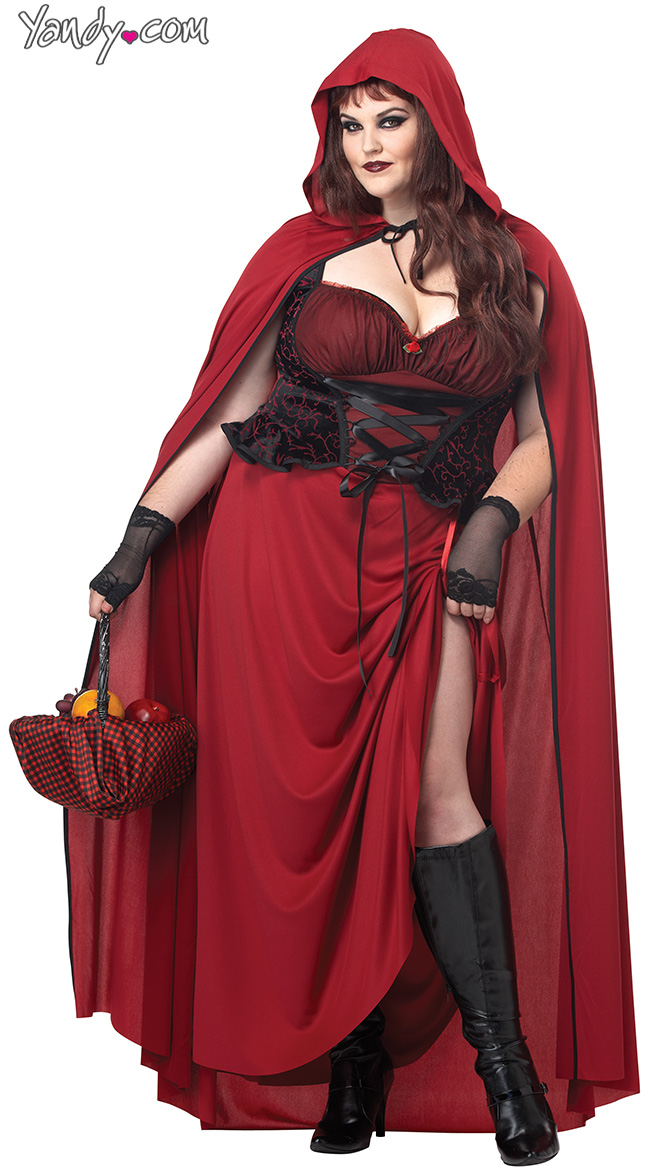 Plus Size Dark Red Riding Hood Costume by California Costumes