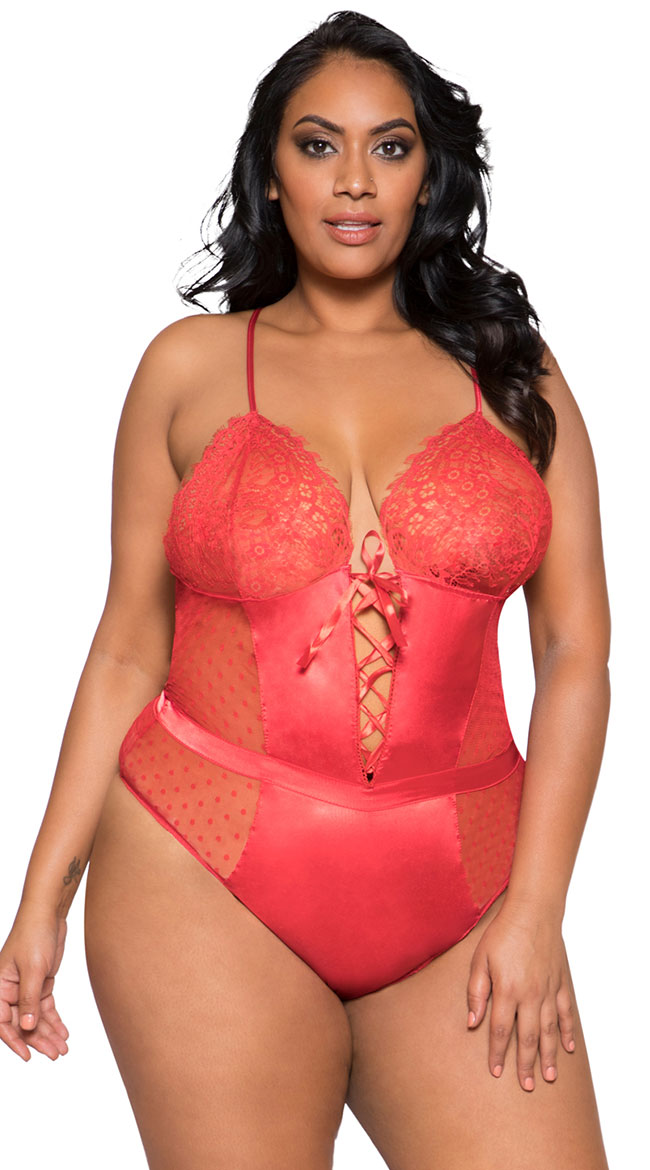 Plus Size Dotted Glam Teddy by Roma