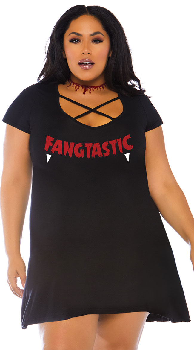 Plus Size Fangtastic Jersey Dress by Leg Avenue