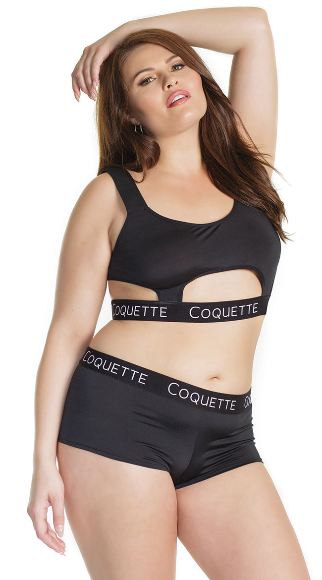 Plus Size Flirtatious Motion Booty Shorts by Coquette