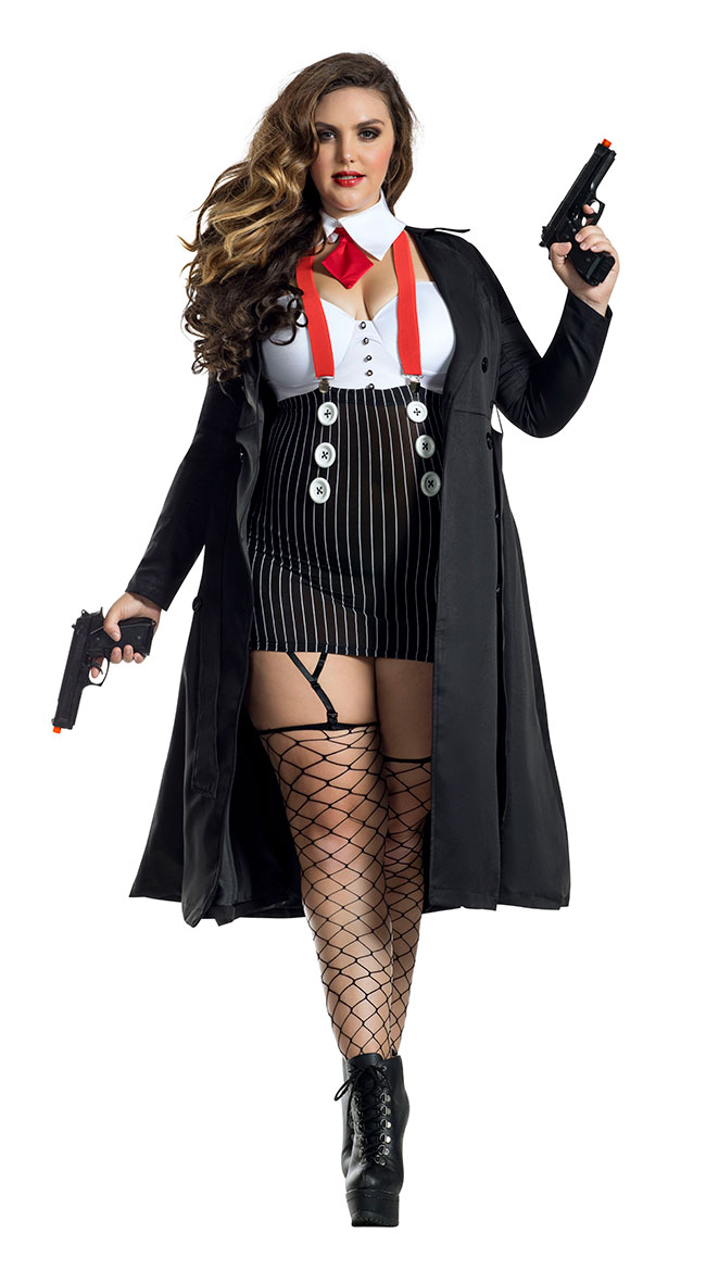 Plus Size Gangster Babe Costume by Party King