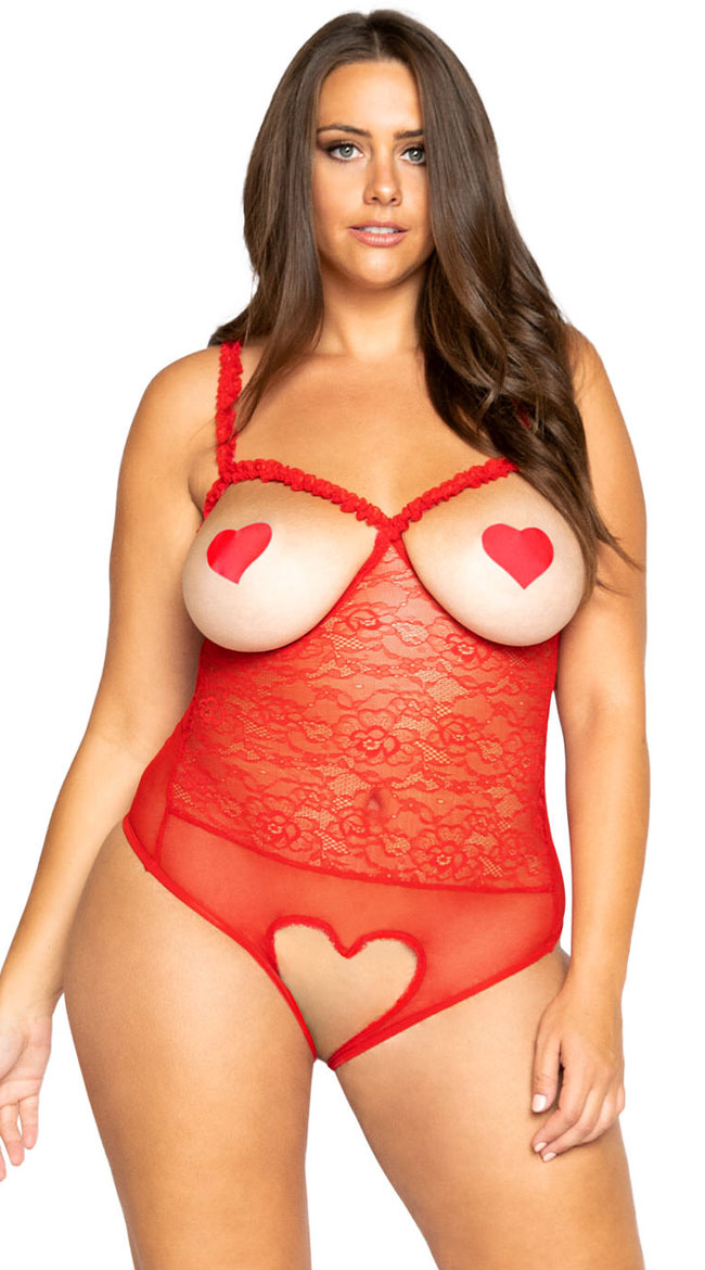 Plus Size Heart For You Teddy by Roma
