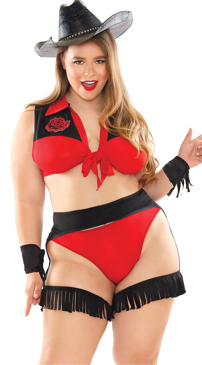 Plus Size Hot to Trot Cowgirl Lingerie Costume by Fantasy
