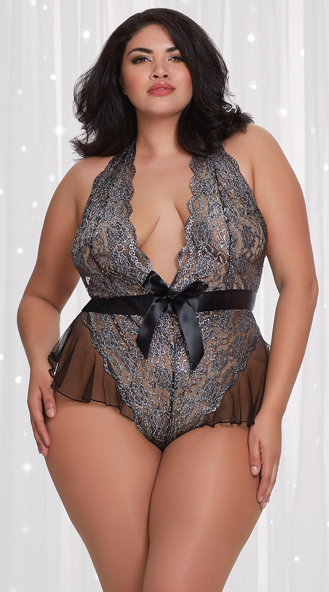 Plus Size Lace Luster Teddy by Dreamgirl