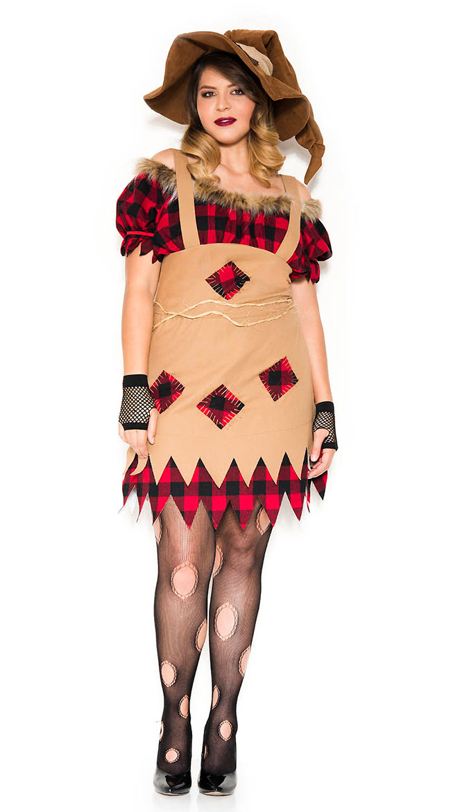 Plus Size Living Scarecrow Costume by Music Legs