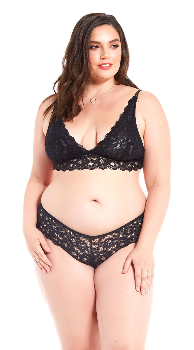 Plus Size Luck Of The Draw Lace Panty by iCollection