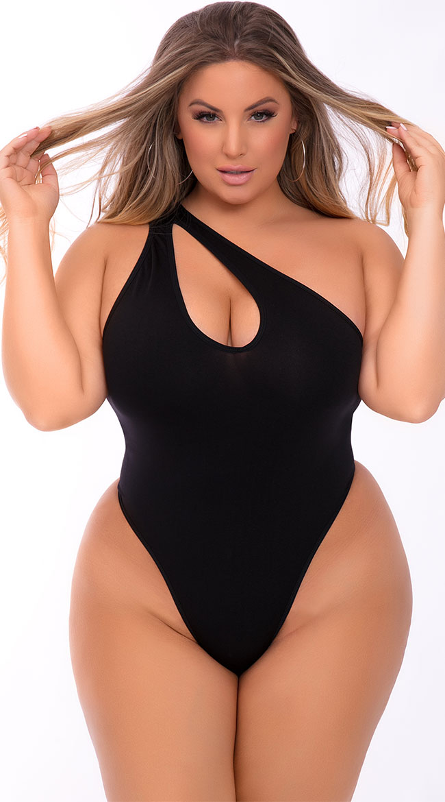 Plus Size Off The Wall Seamless Bodysuit by Pink Lipstick