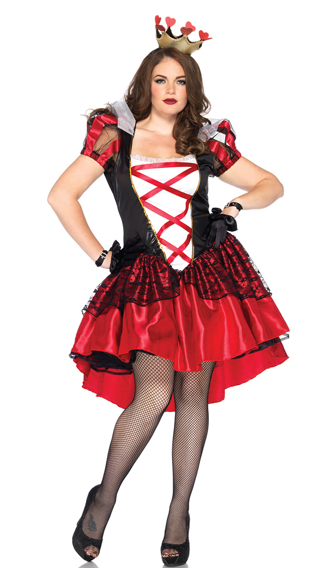 Plus Size Royal Red Queen Costume by Leg Avenue