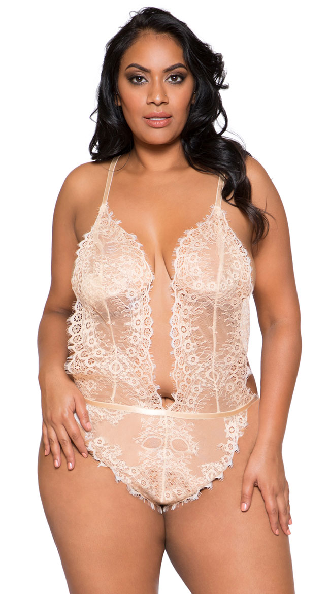 Plus Size Simply Stunning Low Plunge Teddy by Roma
