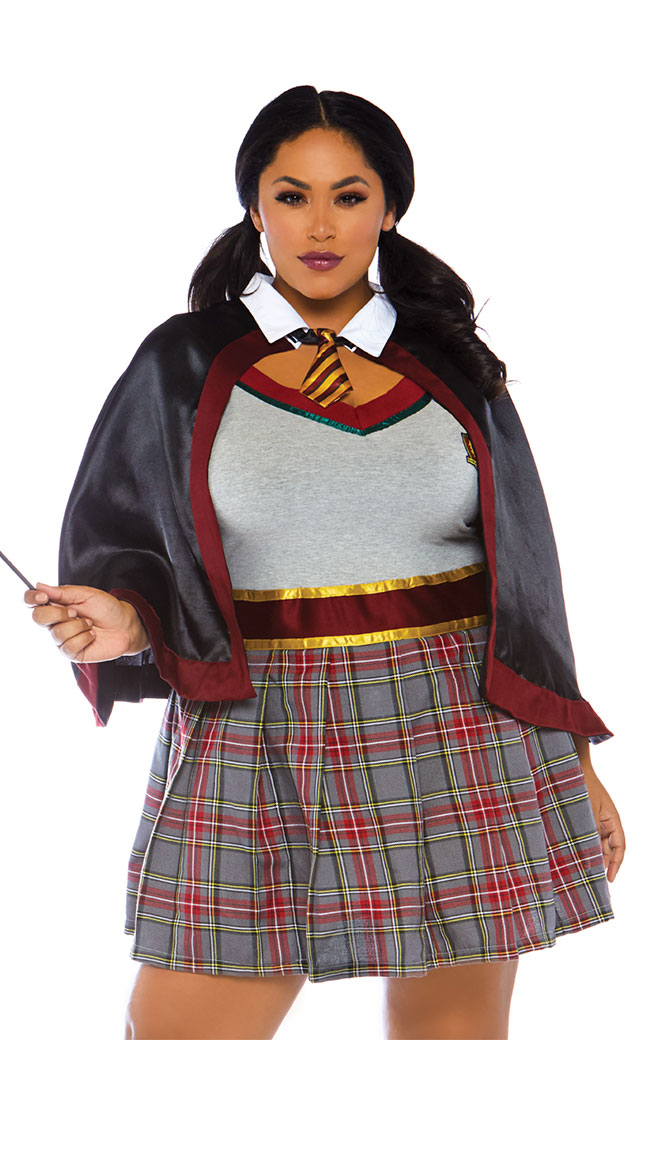 Plus Size Spellbinding School Girl Costume by Leg Avenue