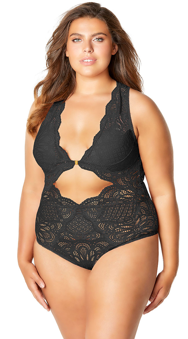 Plus Size Stephanie Lace Teddy by Oh La La Cheri