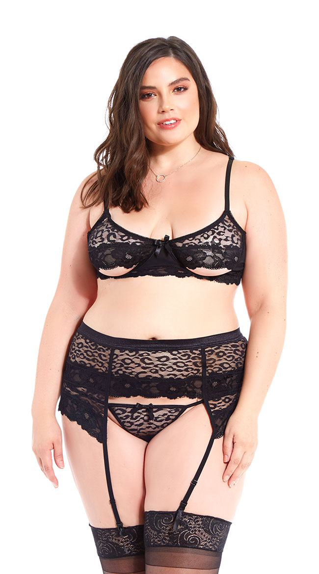 Plus Size Wild Thang Peek-A-Boo Teddy by iCollection