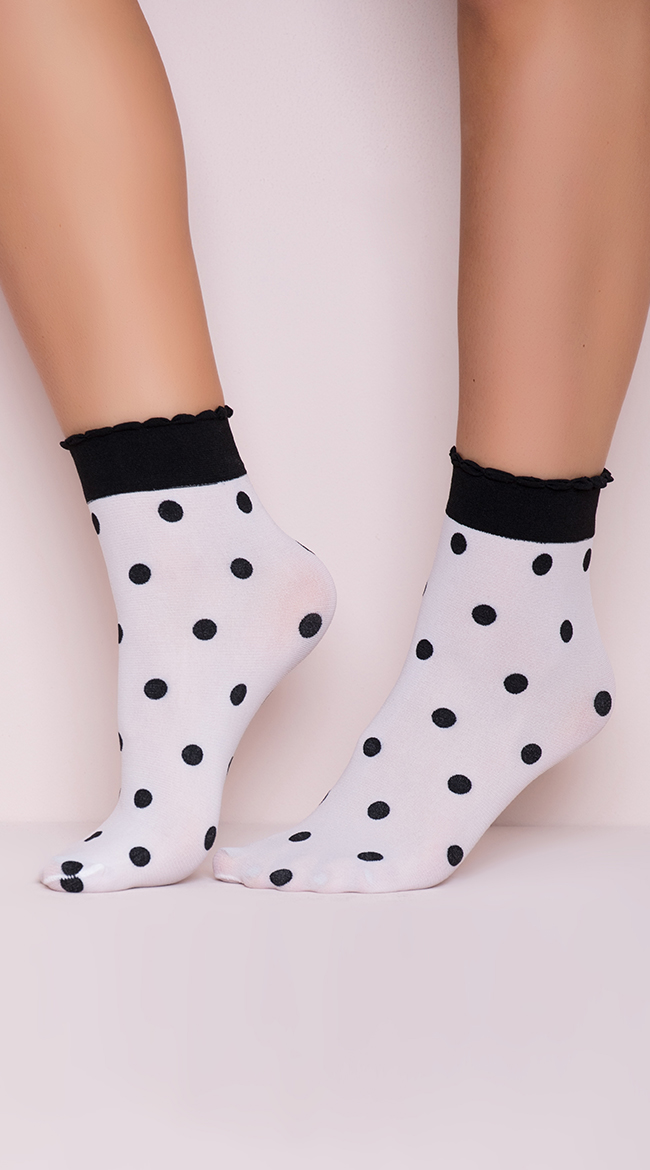 Polka Dot Ankle Socks by Leg Avenue