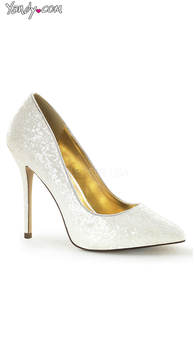Princess Glitter Pointed Toe Pump by Pleaser