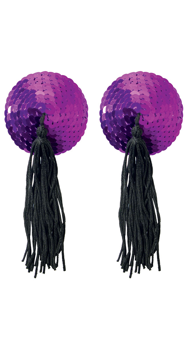 Purple Sequin Nipple Tassels by XGEN Products - sexy lingerie