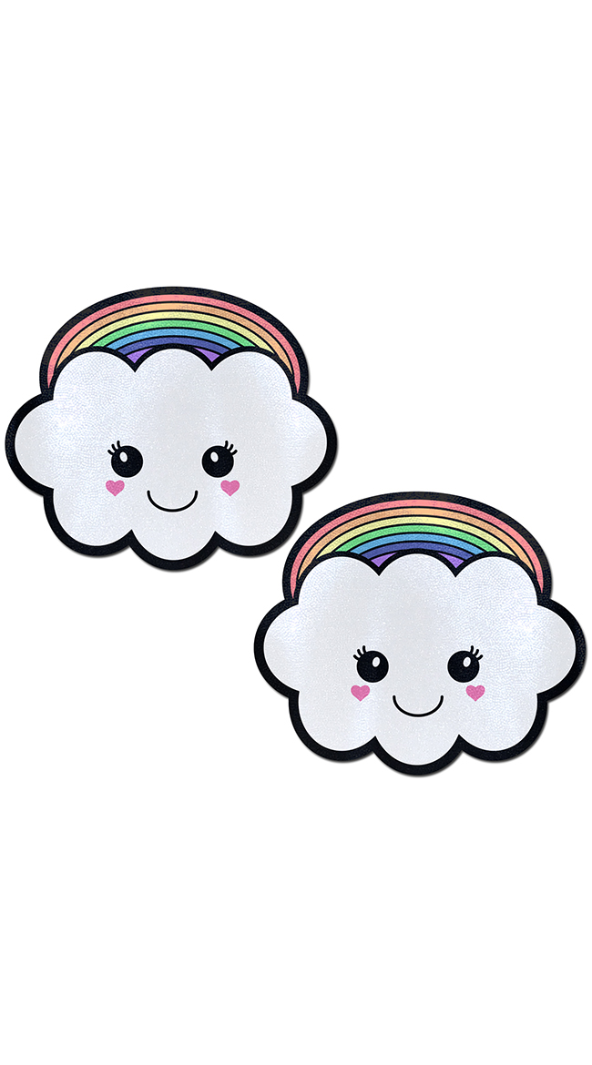 Rainbow Kawaii Cloud Pasties by Pastease - sexy lingerie