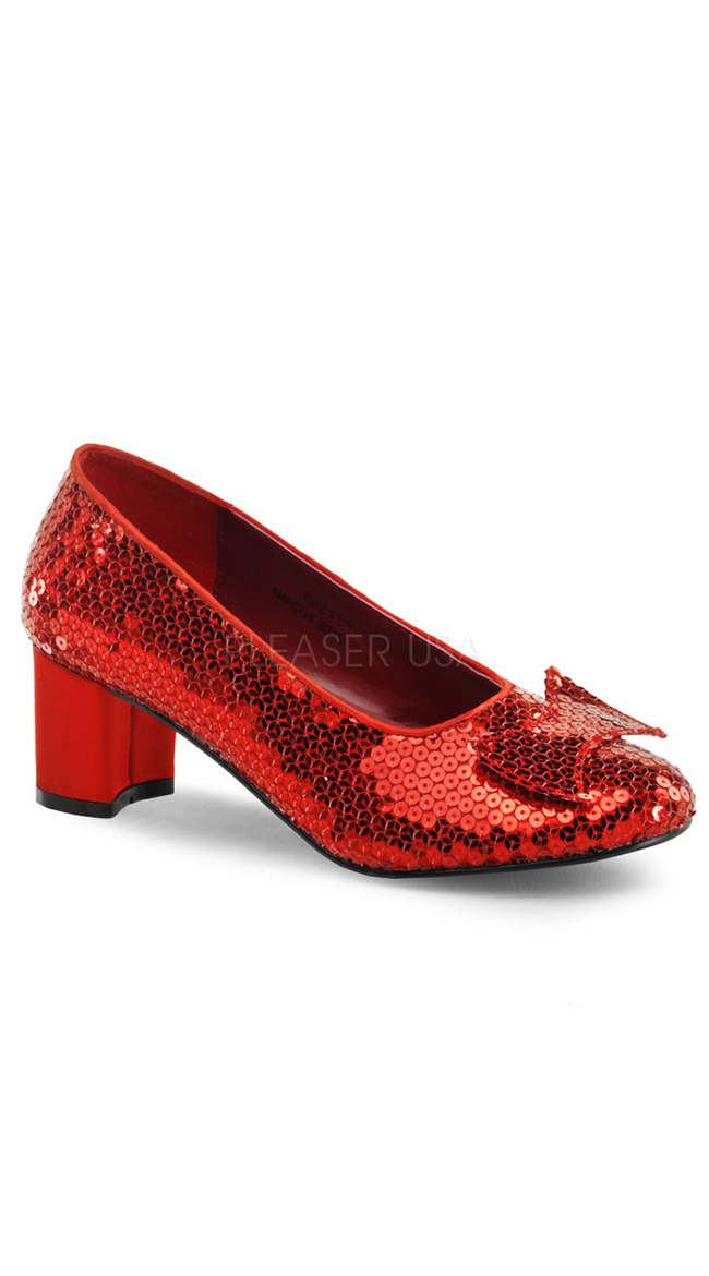 Red Sequin Pump with 2" Heel by Pleaser