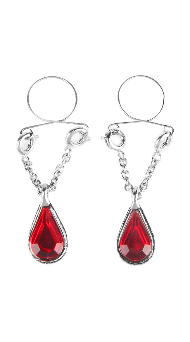 Ruby Pear Drop Nipple Tassels by XGEN Products - sexy lingerie